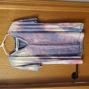 Heimish brand tie dye cut out shirt